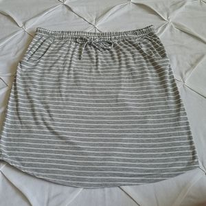 Light Gray with White Stripes Skirt (M)